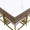 Okak Round 2-Tier Lift-Top CoffeeTable with Storage & 3 Ottoman, Mid Century Center Tables for Living Room Small Space - 4 of 4