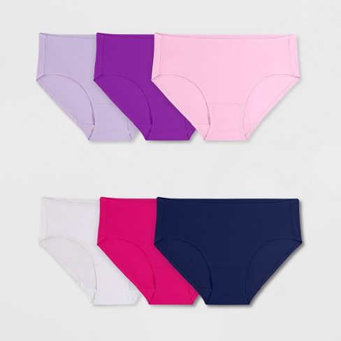 Fruit Of The Loom Women S 6pk 360 Stretch Microfiber Low Rise Briefs Colors May Vary Target