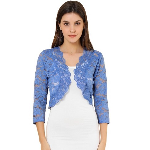 Blue hot sale lace shrug