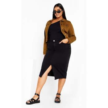 Women's Plus Size Vivian Skirt - black | CITY CHIC