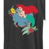Women's - Disney Princess - Ariel And Flounder With Flowers Short Sleeve Graphic T-Shirt - 2 of 4