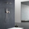 Sumerain Brushed Nickel Rain Shower System with Handheld Shower and Pressure Balance  Valve - 3 of 4