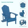 Sonkuki Outdoor Faux Wood Adirondack Chair, Patio Chair with High Back and Wide Seat - 3 of 4