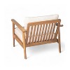 Sapphtopaz Outdoor Dining Chairs Modern Outdoor Patio Chairs with Wood Frame, Cushions for Garden, Balcony - 2 of 4