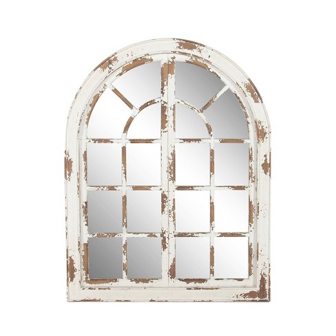 Design Decorative Wall Mirror, Wood Arch Window Mirror Design