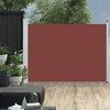 vidaXL Brown Patio Retractable Side Awning - UV and Water Resistant Outdoor Privacy Screen Durable with PU Coated Fabric and Powder Coated Steel Cover - 2 of 4