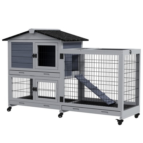 Indoor 2 outlet tier rabbit cage