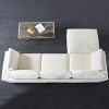 113"Modern Sectional Couches For Sale,Gray 3 Seater Recliner Sofa,Modular Sofa With Recliner,Chenille Knock Down Sofa Couch,Lounge Sofa-Cuddlewood - 3 of 4