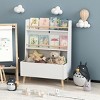 Kids Wooden Storage Bookcase,Book Display Bookshelf with 4 Legs,Toy Storage Cabinet Organizer for Children Room Playroom-Baofuwish - 3 of 4