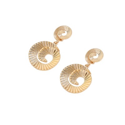 SOHI Women's Pink Swirl Drop Earrings