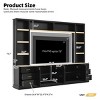 102.3" Farmhouse Entertainment Center Wall Unit for 75" TV,Large TV Stand with Bookshelves & Adjustable Shelves for Living Room-Baofuwish - 4 of 4