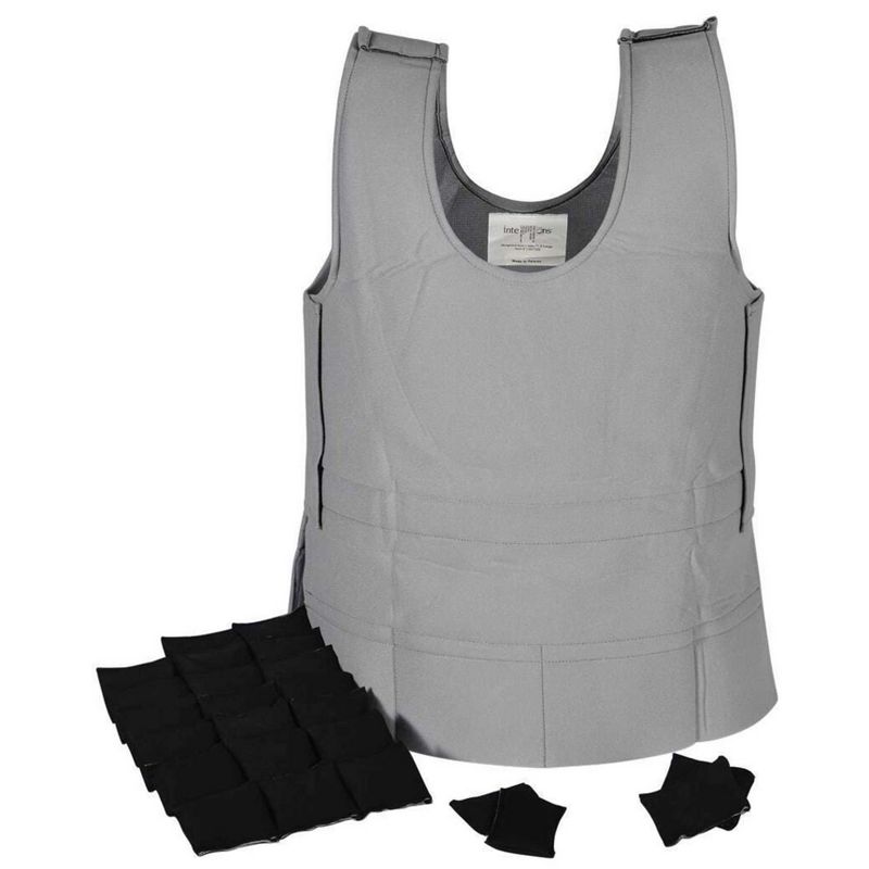Abilitations Weighted Vest, Gray, X-Large, 8 Pounds, 1 of 2