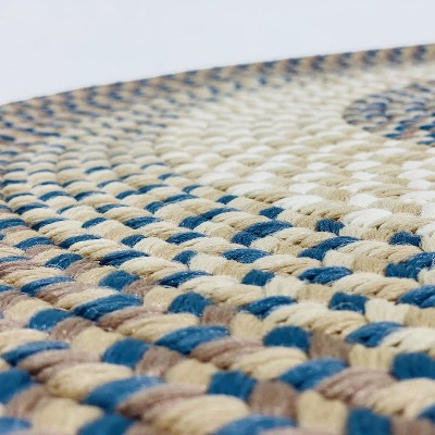 Colonial Mills Marin Braid - Blue 2 Ft x 5 Ft Runner (Oval) Rug Indoor/Outdoor 100% Polypropylene