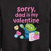 Boys' - Toy Story - Sorry Dad My Valentine Graphic Long Sleeve Fleece Sweatshirt - 2 of 4