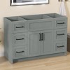 Bath Vanity Cabinet without Top 48 in. W x 21.5 in. D x 33.5 in. H Bathroom Vanity in Sky Grey with Black Handle - 3 of 4