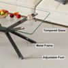 RISOKEYS 39.37" Rectangle Coffee Table - Tempered Glass Coffee Table with Stylish Metal Legs for Living Room - 2 of 4