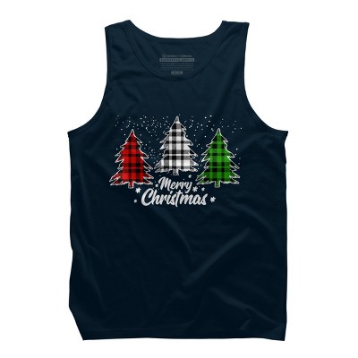 Men's Design By Humans Christmas Tree Buffalo By NekoShop Tank Top