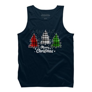Men's Design By Humans Christmas Tree Buffalo By NekoShop Tank Top - 1 of 3