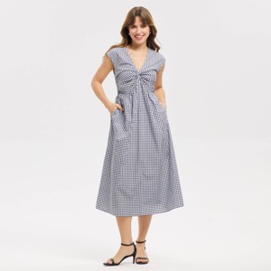 Vestido midi con nudo al frente para mujer - A New Day™