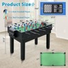 VisioGear Game Tables 4ft Combo Game Table Set with Hockey, Foosball, Pool, Shuffleboard, Ping Pong, Black, 42.35"*21.00"*32.50" - 3 of 4