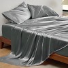 Satin Sheets Queen Size - Similar to Silk Sheets, Silky Bedsheet, Luxury & Ultra Soft, Non-Fading & Wrinkle Free, Good for Hair & Skin, Gifts for Wome - 2 of 4