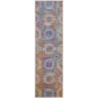 Global Vintage GLB05 Multicolor Area Rug Bohemian Vintage Tiled By Nourison