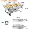 TackView Chafing Dish for Buffet, 8 QT Food Servers and Warmers Stainless Steel Chafing Dish Buffet Set with Water Pan for Parties, Silver - 2 of 4