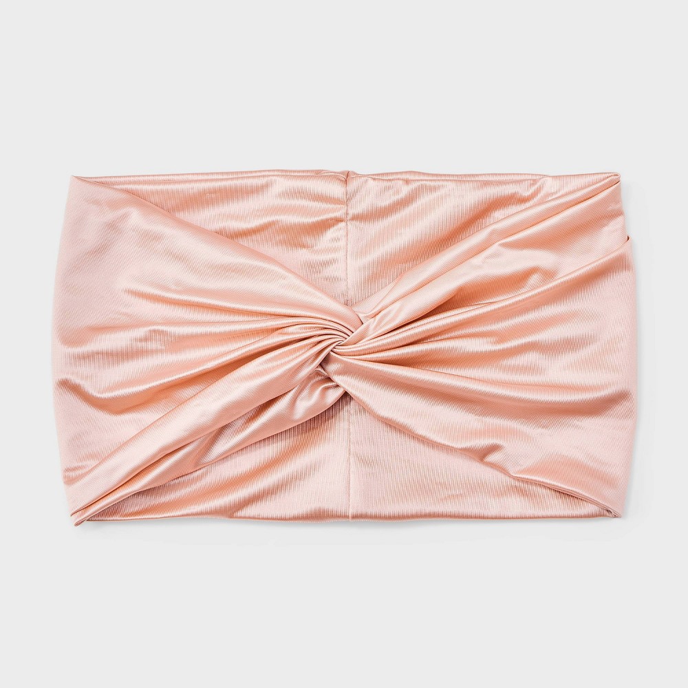 Twisted Headwrap - A New Day™ Peach Orange: Solid Recycled Polyester & Spandex, Hair Styling, All Hair Types