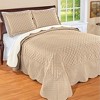 Collections Etc Camille Reversible Diamond Textured Quilted Bedspread - 2 of 3