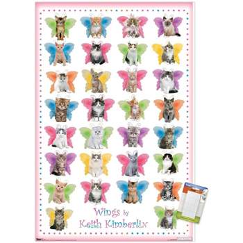 Trends International Keith Kimberlin - Kittens with Butterfly Wings Unframed Wall Poster Prints