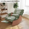 Rocking Recliner Chair with Footrest, Foldable Glider for Nursery & Living Room, Upholstered Armchair with Side Pocket - 3 of 4