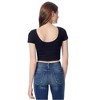 Aeropostale Womens Lace Bodycon Crop Graphic T-Shirt - 2 of 3
