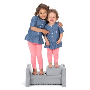 Siblings Kids' Step Stool Gray - Simplay3: Plastic, 22.38" Height, 300 lbs Capacity, No Assembly Required - 1 of 4