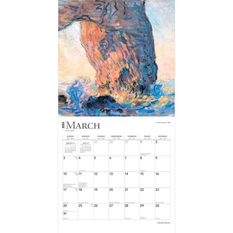 Browntrout 2024 Wall Calendar 12&#34;x12&#34; Claude Monet, 3 of 5