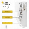 64' Tall Tilt Out Laundry Hamper Cabinet with Drawer and Storage Cabinet, Floorstanding Storage with Towel Rack - 4 of 4