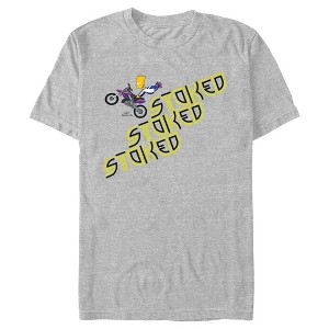 Men's The Simpsons Bart Stoked Motorcycle Trick T-Shirt - 1 of 4