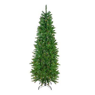 Northlight 6.5' Pre-lit Pencil River Fir Artificial Christmas Tree ...