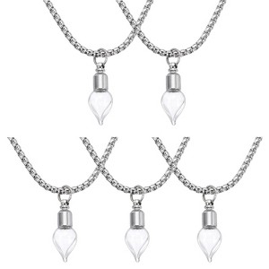 Unique Bargains Small Wish Bottles Birthday Gifts Glass Container Vial Necklace - 1 of 4