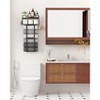 Ridstar Wall-Mounted Towel Rack with Wooden Floating Shelf - Holds 6 Towels-Black - 2 of 4