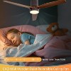 Modern Flush Mount Ceiling Fan 52'' Low Profile Ceiling Fan with Lights and Remote 3 Wood Blades Dimmable LED Reversible DC for Kitchen Bedroom - 4 of 4