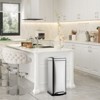 8 Gallon Trash Can, Stainless Steel Kitchen Waste Bin, 30L High-Capacity Hands Free Garbage Can Heavy Duty Brushed for Home Kitchen Bathroom - 2 of 4