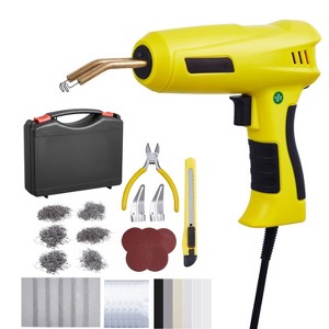 VEVOR Plastic Welding Kit, 220W Plastic Welder Gun with 1200PCS Hot Staples & 76PCS Welding Rods, Professional Hot Staple Welding Gun, Yellow - 1 of 4