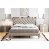 King-size bed frame with charging station and winged headboard, ample riveted storage space, silent operation, easy assembly. - 4 of 4