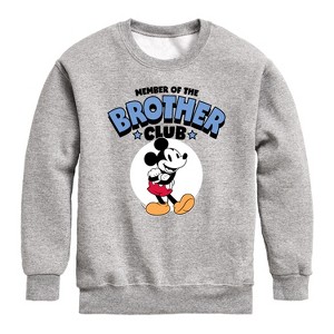 Boys' - Disney - Member Of The Brother Club Graphic Long Sleeve Fleece Sweatshirt - 1 of 4