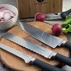 Chikara Series 8 Inch Bread Knife: Serrated Stainless Steel Blade, Resin Handle, Hand Wash, Light Silver - 2 of 3
