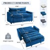 RISOKEYS Convertible Sofa Bed - 3-in-1 Multi-Functional Velvet Couch Pull-Out Bed, Sofa with Adjustable Backrest, Perfet for Living Room - 3 of 4