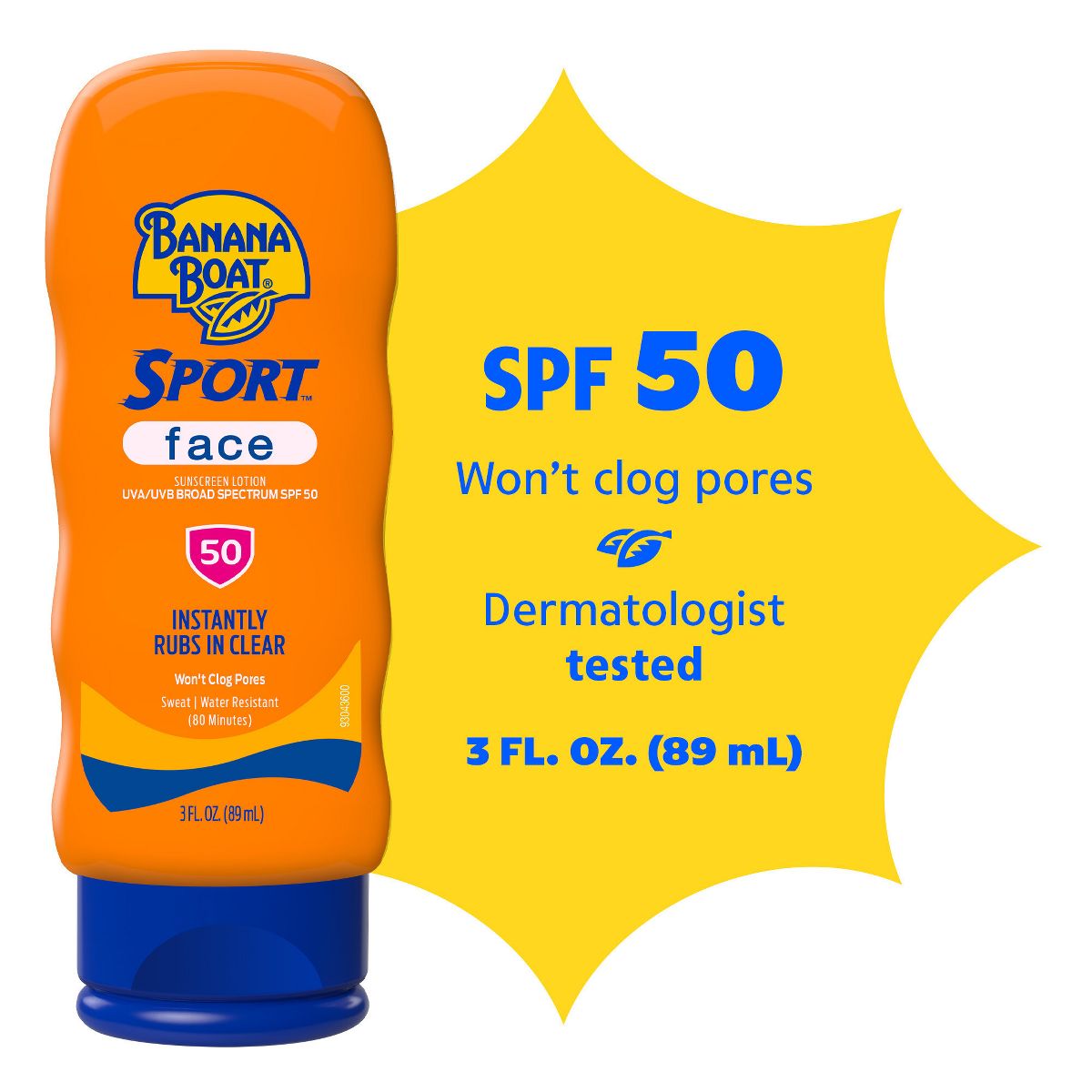 Banana Boat Sport Face Lotion - SPF 50 - 3 fl oz - thumbnail 3
