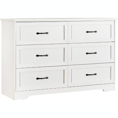 GAOMON 6 Drawers Dresser, Wooden Dresser for Bedroom, Chest of Drawers with Anti-Tip Device and Metal Handle, Drawer Organizer
