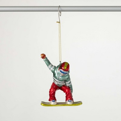 4.5"H Sullivans Retro Snowboarder Christmas Ornament, Multicolor, Christmas Tree Decor