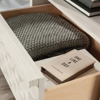 Glacier Oak 1-Drawer Nightstand with Geometric Pattern